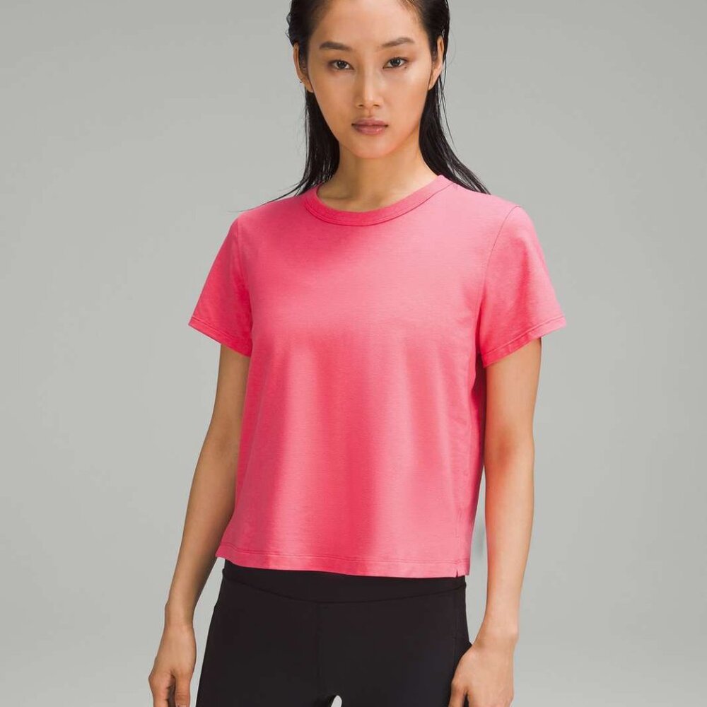 Lululemon Classic-Fit Cotton-Blend T-Shirt Lip Gloss